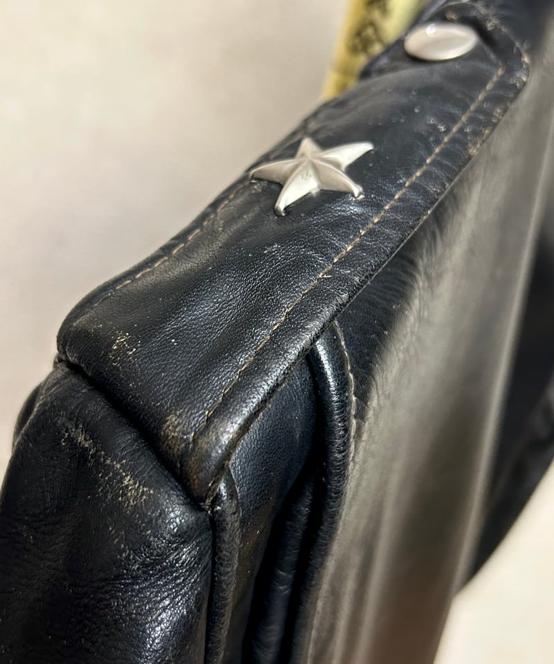 牛タグ前期Schott Bros希少ワンスターR&R茶芯ライダース〉70,s U.S.A.製