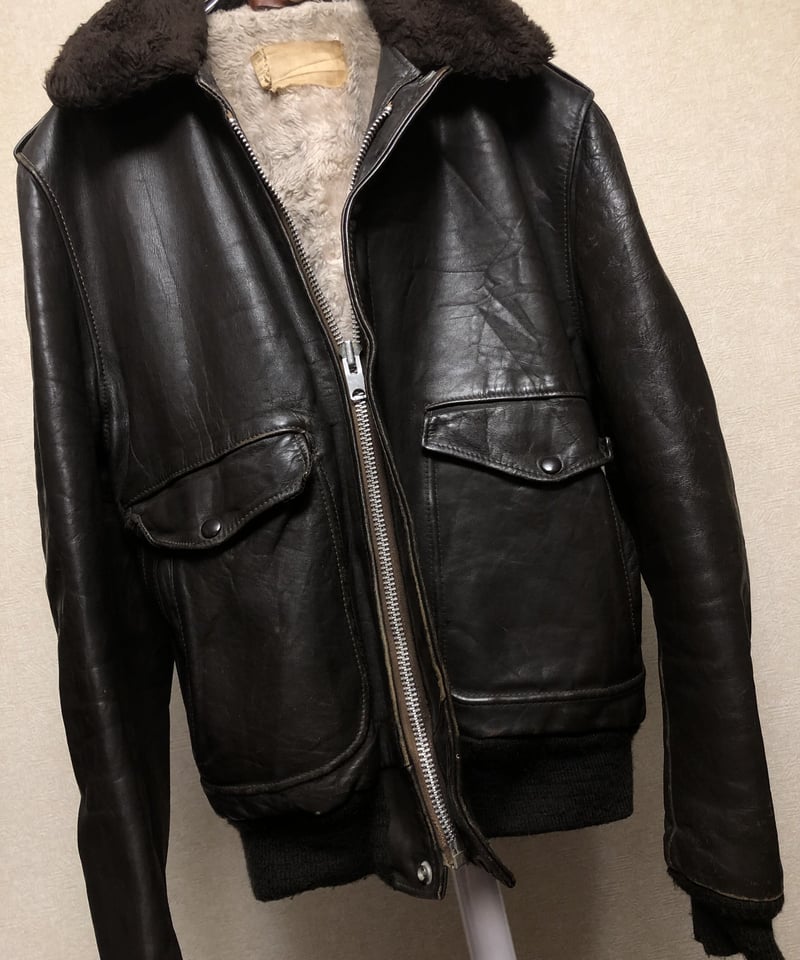 S*様 フライトジャケット　40s USA製　TALONジップ　ヴィンテージ ヴィンテージ復刻 U.S.S.I MFG LTD TALONジップ A-2 レザー フライト