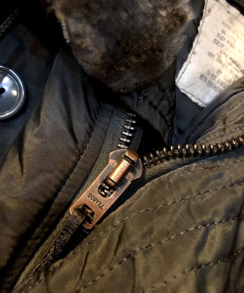 70s scovillジップ　n2b フライトジャケット 米軍NAM戦期セブンティーズSCOVILLジッパーU.S.A.〉米軍実物NAM
