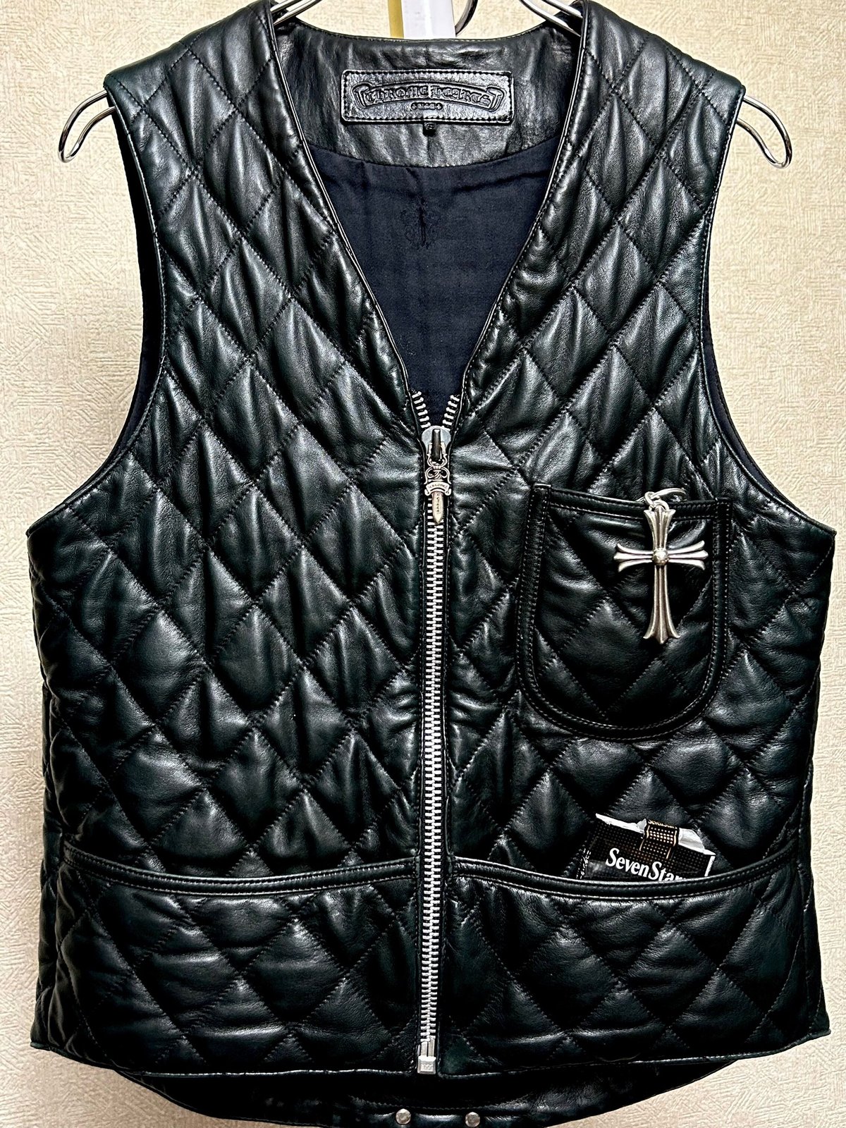 ⭐︎超希少美品⭐︎ChromeHeartsフィリグリークロスXLレザーベスト