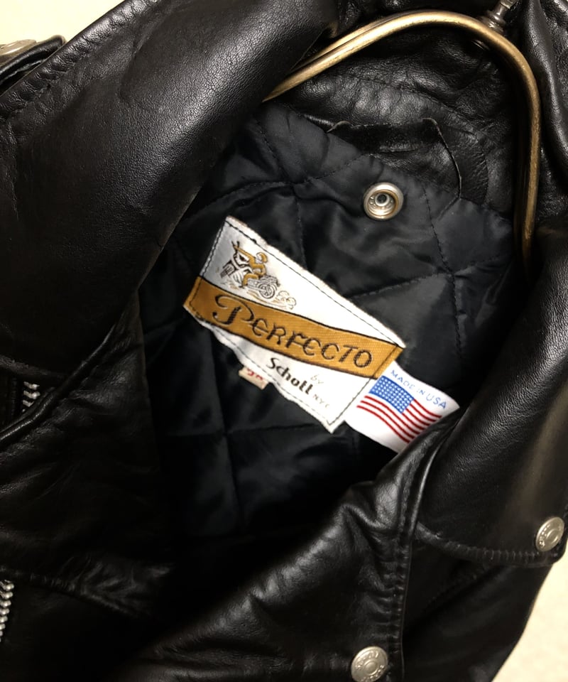 エイティーズ618US希少32オールド極上美品〉80年代Schottバイカータグ