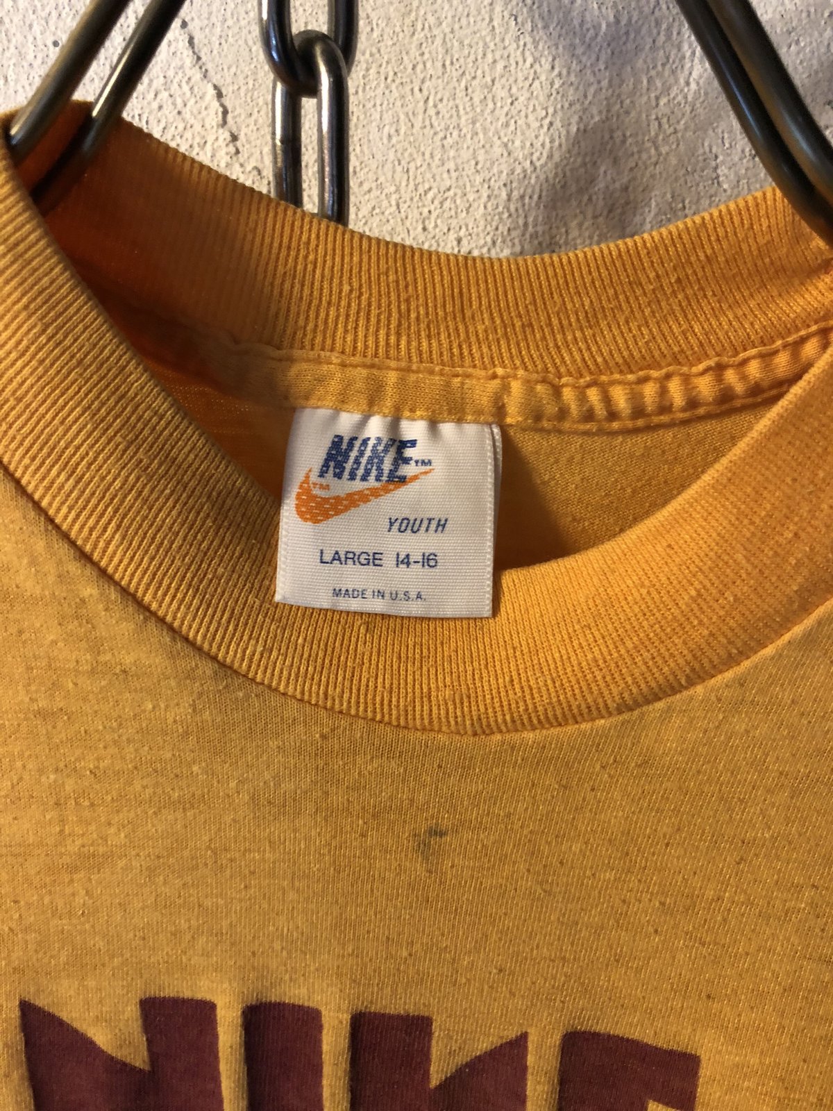 NIKEビンテージゴツナイキ70'sフットボールTオレンジタグアメリカ製 NIKEビンテージゴツナイキ70'sフットボールTオレンジタグ