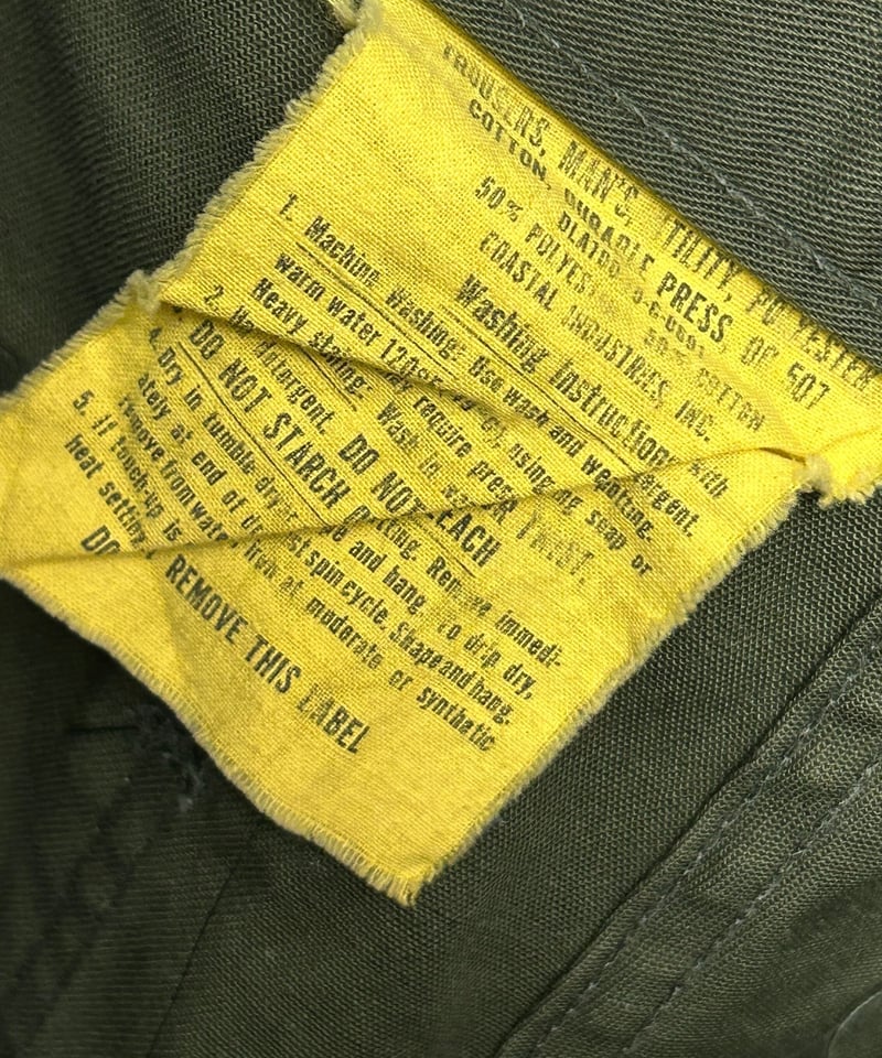 70s 78年製 ベイカーパンツ ミリタリー scovilジップ 70s 78年製 ベイカーパンツ ミリタリー scovilジップ