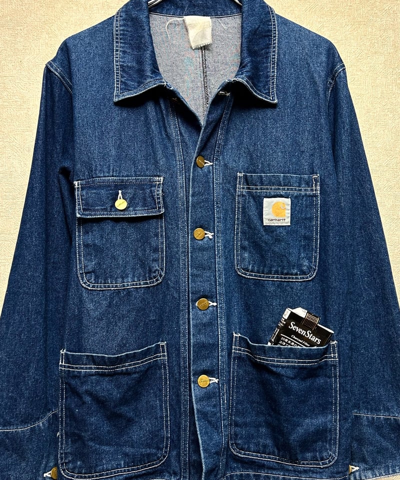 極上色残りインディゴエイティーズU.S.A.製carhartt〉80年代後期 極上色残りインディゴエイティーズU.S.A.製carhartt〉80年代後期