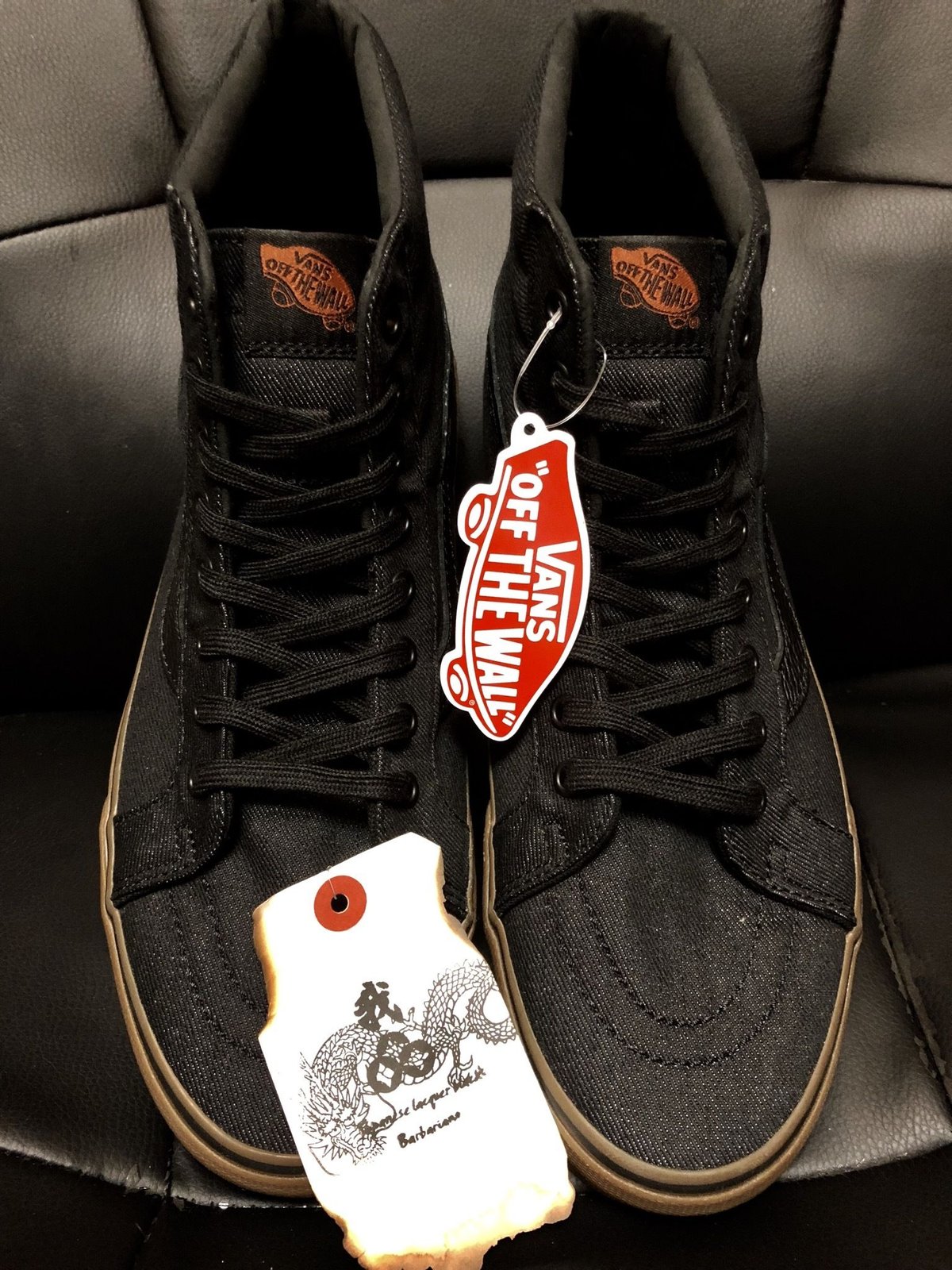 U.S,企画極上未使用品〉VANS海外企画 SK8-HI DENIM BLACK HI黄金サ