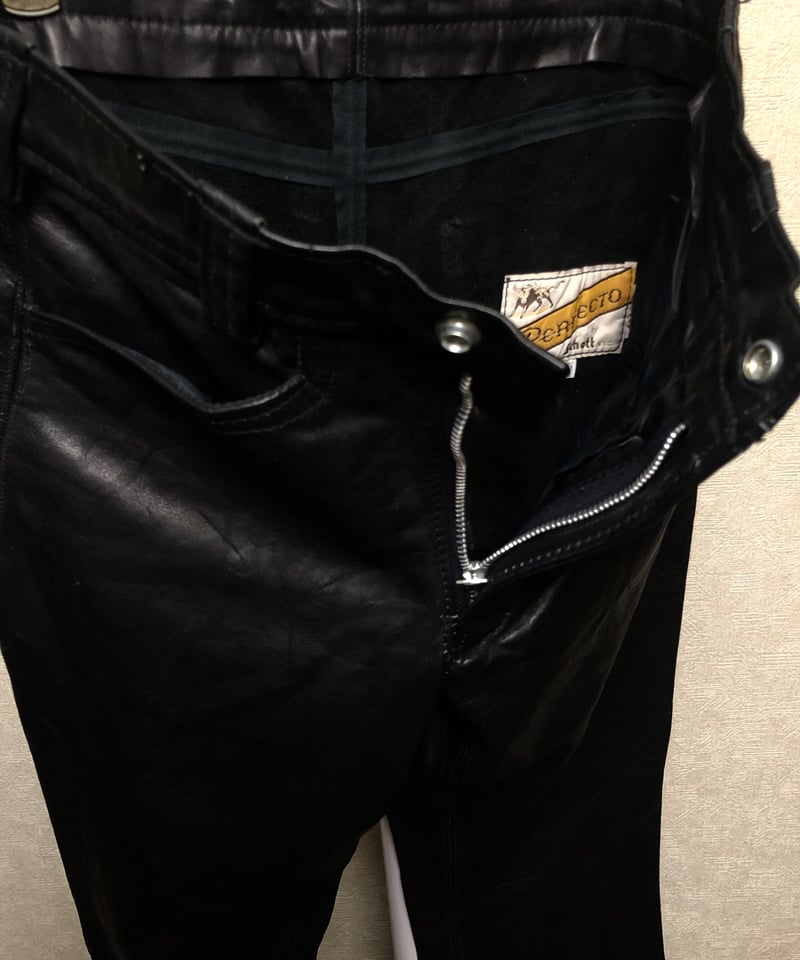 貴重　新品タグ付き　Schott ブラック レザーパンツ 5017-01 26 Schott N.Y.C バッファロー レザーパンツ Schott ( ショット