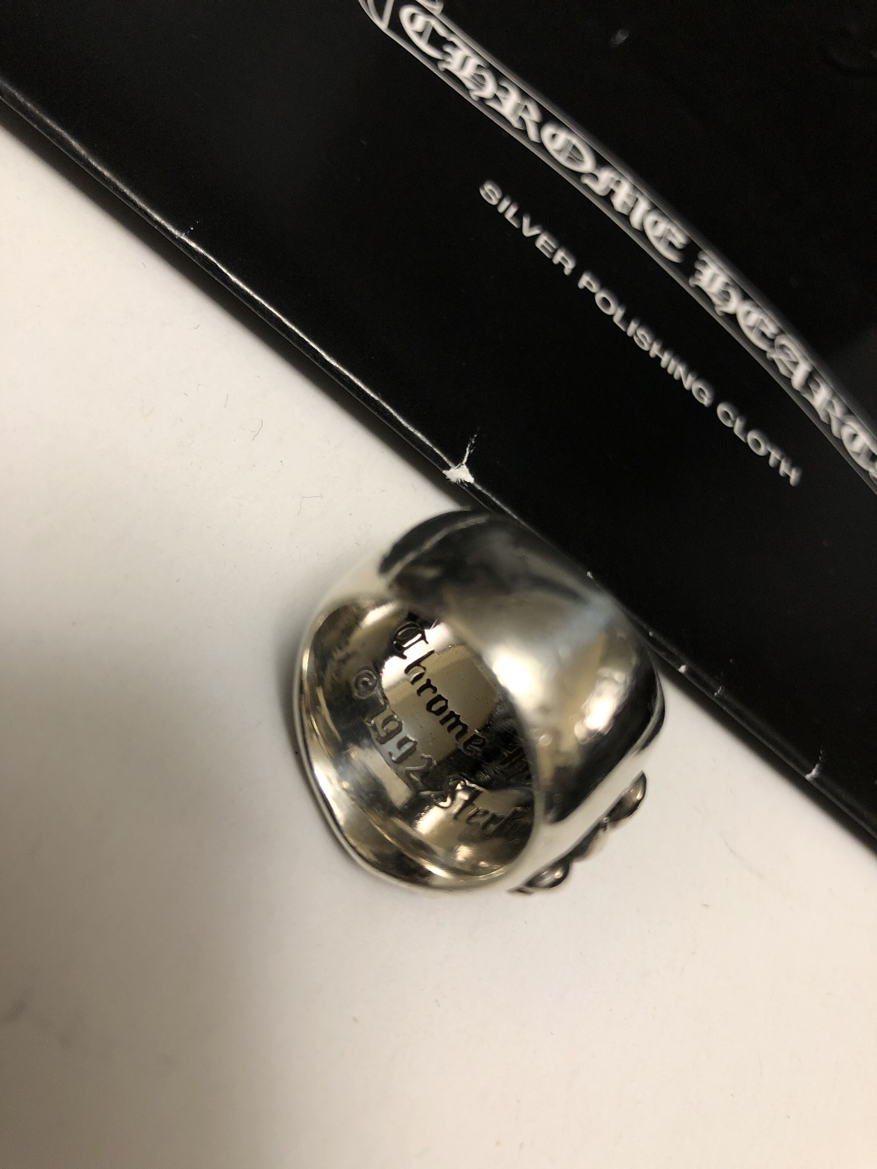 帝王超人気リング希少ピンキーサイズインボイス付〉Chrome Hearts