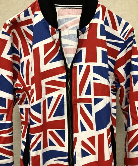 〈オールド年代パンキッシュクラフトDRIZZLER〉90年代クラフトユニオンジャックDRIZZLER JACKETオールド年代ランク極上美品スペシャルプライス
