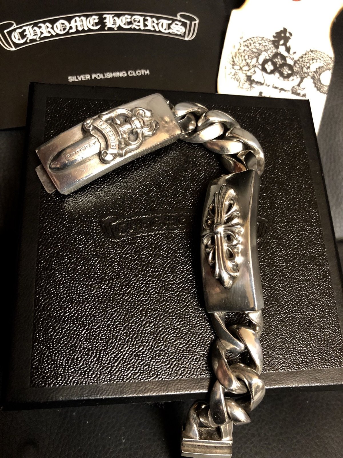 帝王クロムハーツ最高峰DOUBLE ID BRACELET〉 Chrome Hearts D