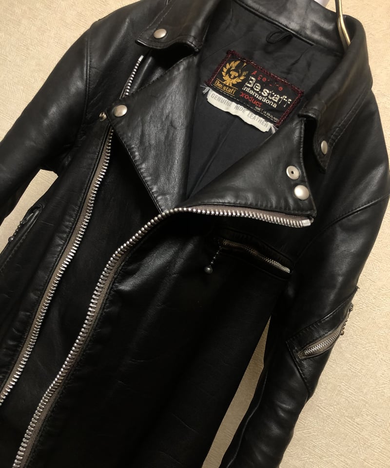 超目玉激レアUKパンクスライダース》70年代後期イングランド製Belstaff
