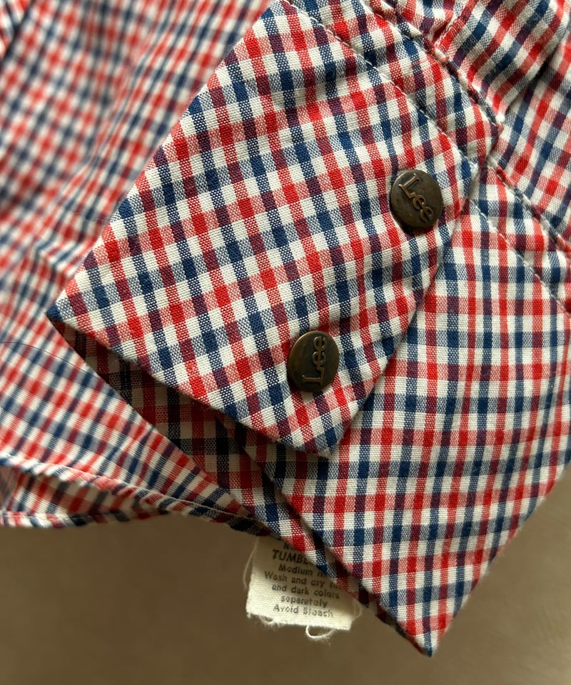 70年代タグU.S.A.製Leeウエスタンシャツ〉70年代レトロタグLee