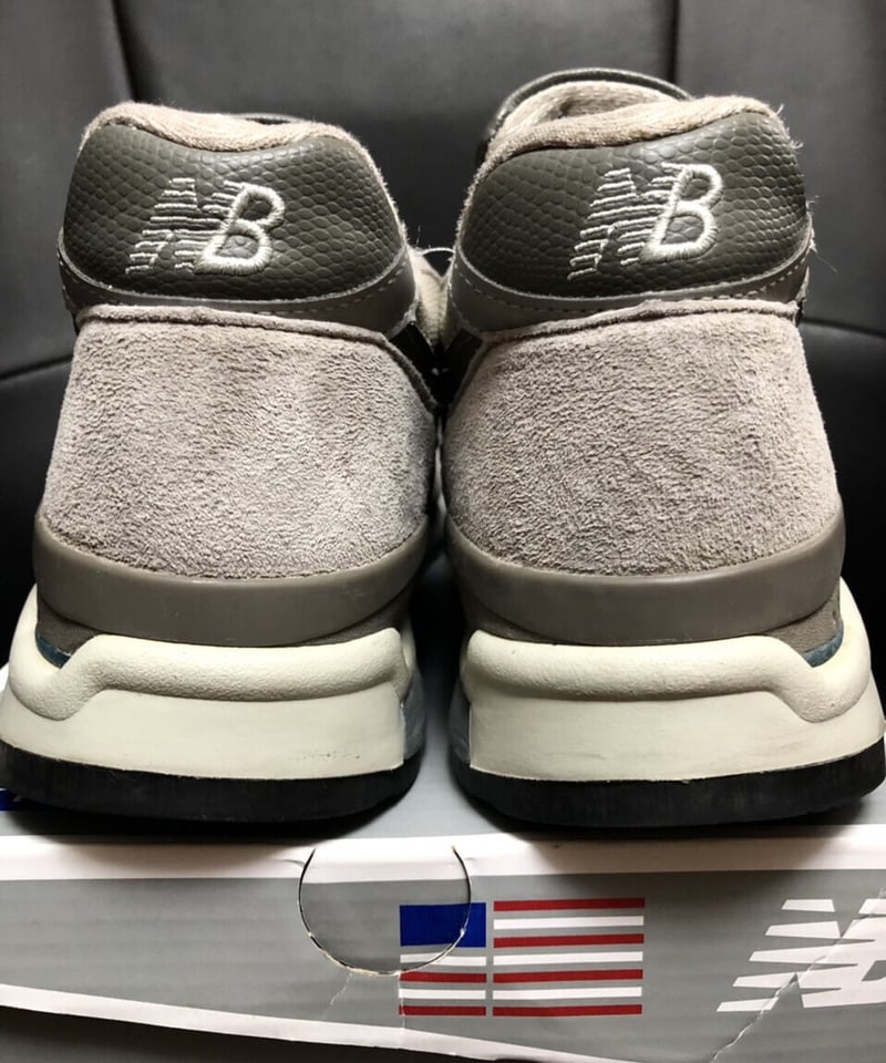 オールドU.S.A高級スニーカー〉U.S.A.製new balance M998 GRAY黄