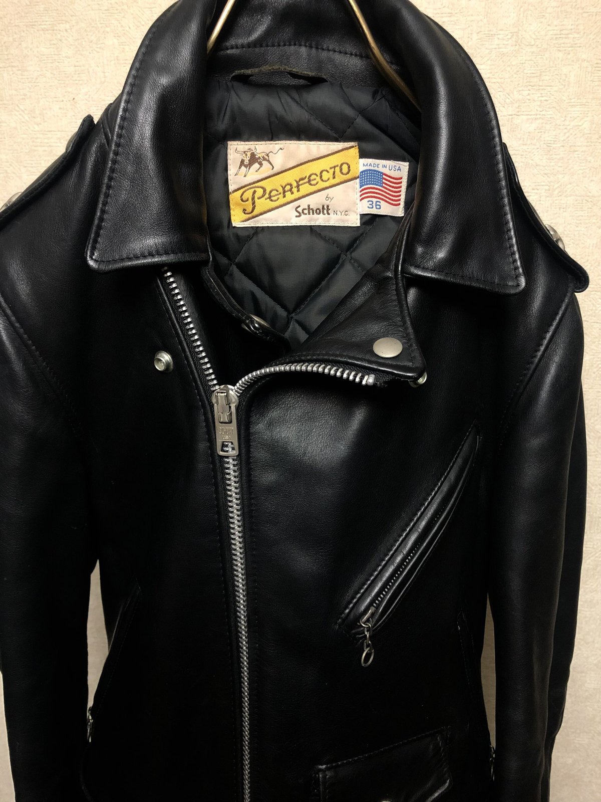 U.S.A.製Schott牛タグ後期ワンスターオールド美品》オールド U.S.A.製Schott牛タグ後期ワンスターオールド美品》オールド