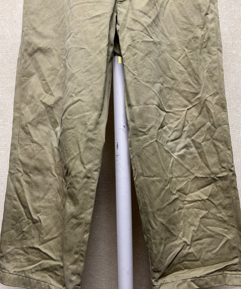 美品　米軍実物　U.S.M.C. 69年製　アルミジッパー　チノパン　w31 米軍実物U.S.M.C.69年製アルミジッパーチノトラウザーズ〉米軍実物海