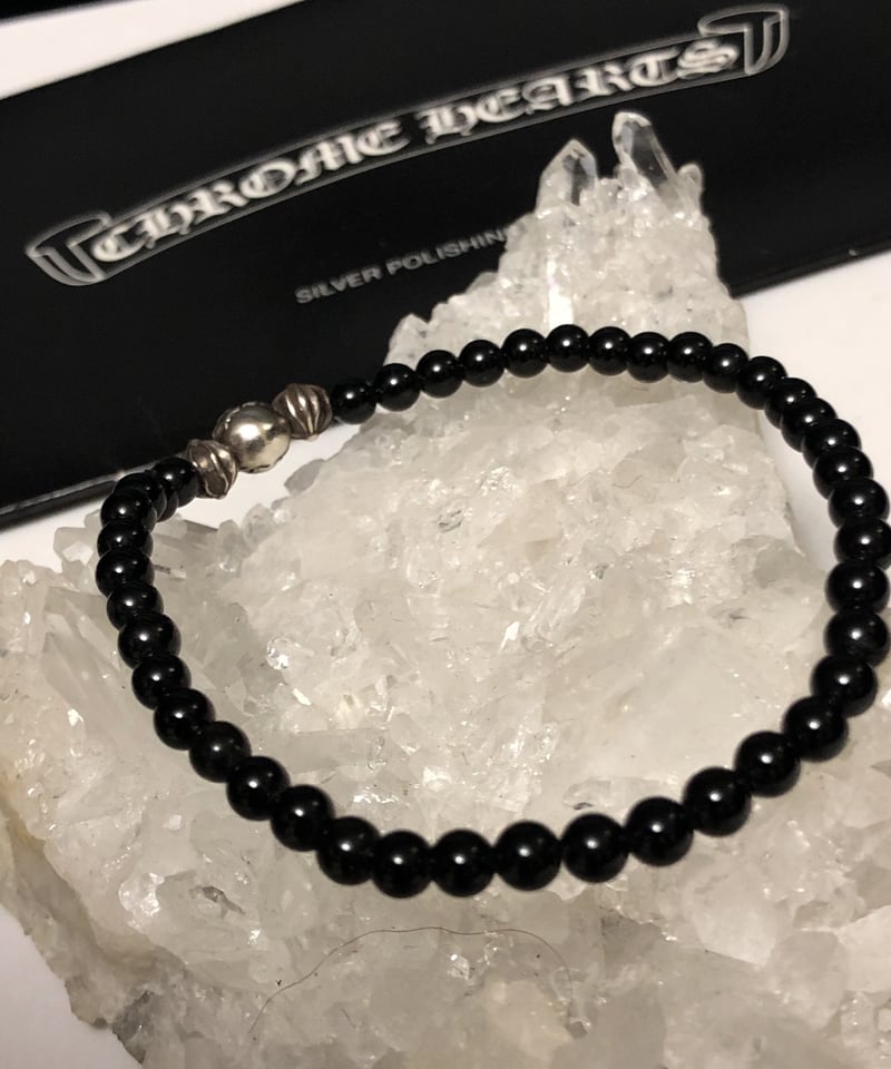 価格応相談　クロムハーツ ビーズ ブレスレット 10mm ブラック シルバー クロムハーツ ビーズ ブレスレット 10mm シルバー ユニセックス