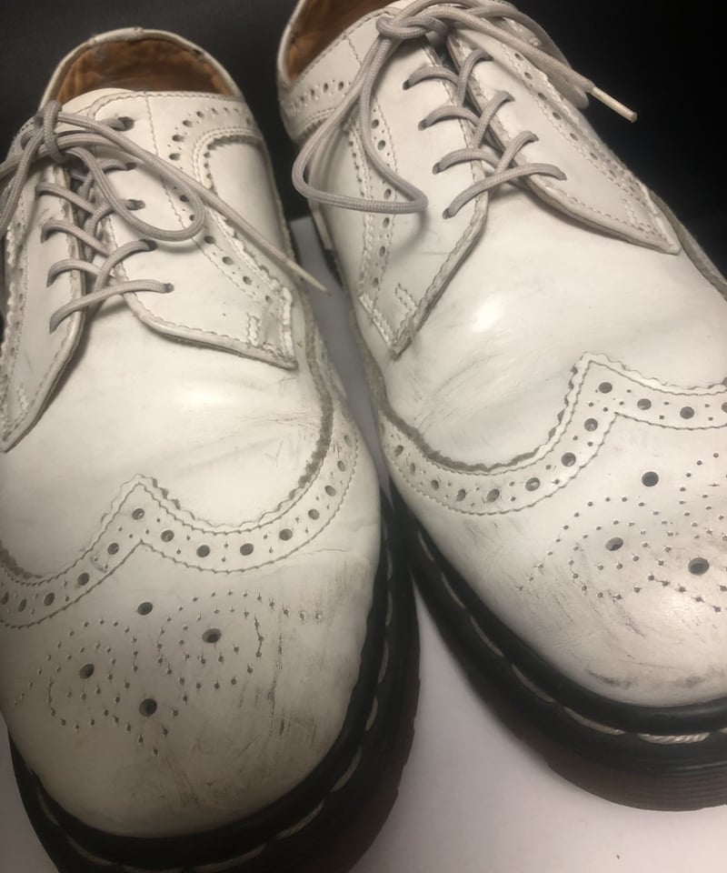 Dr. Martens ブラック/ホワイト ウィングチップ Yahoo!オークション -「dr martens ウイングチップ ドクター