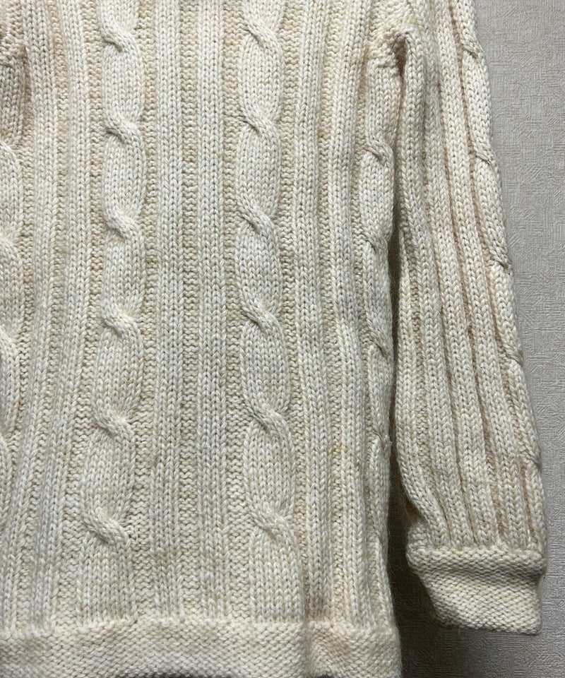 希少エイティーズITALY古着ririジッパーニット〉80年代初期ITALY