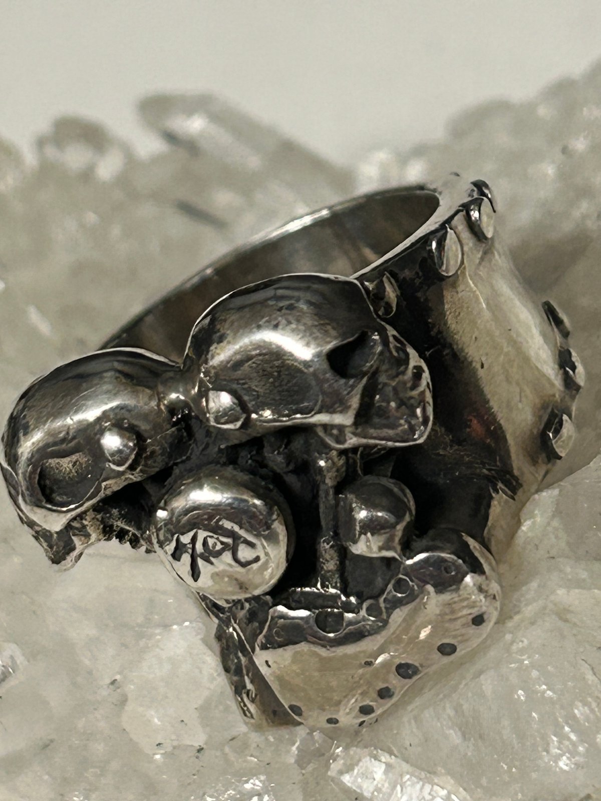 90年代R&R本格派SILVER925スカルリング〉90年代SILVER925双頭