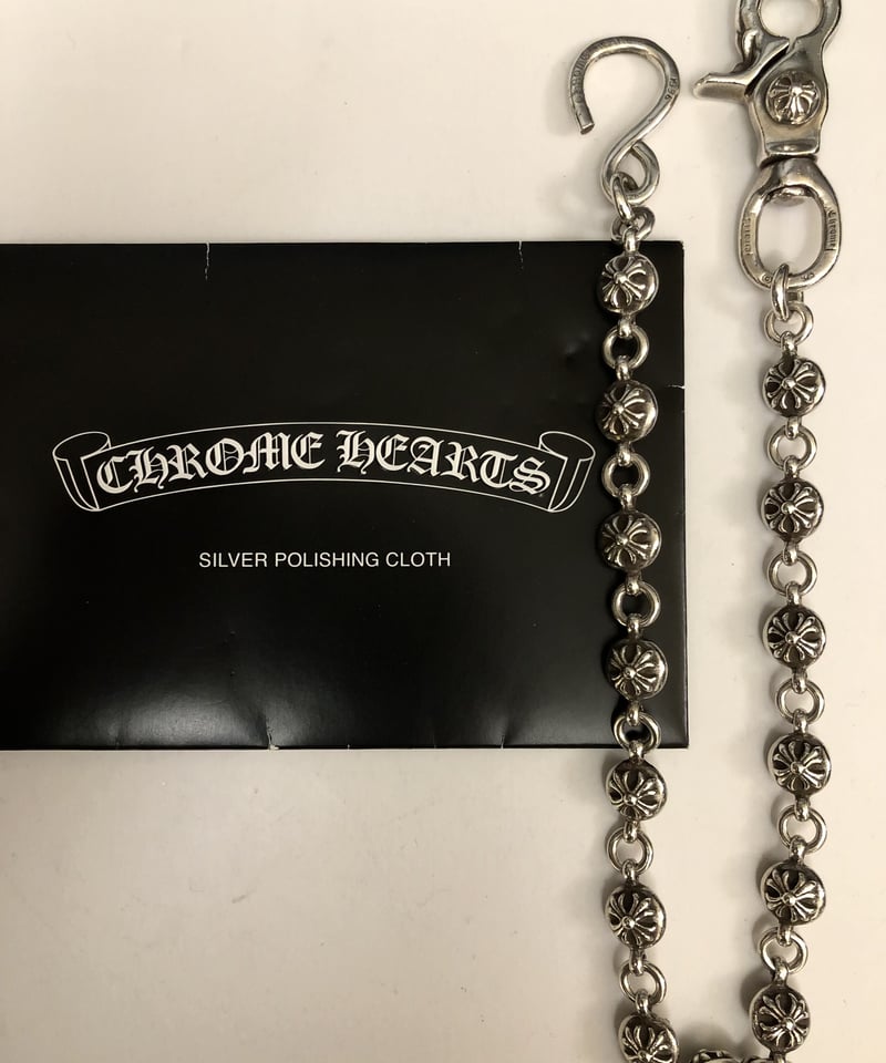 クロムハーツ　ウォレットチェーン　鑑定済み クロムハーツ 原本有 2クリップ ファンシー ロング ウォレット