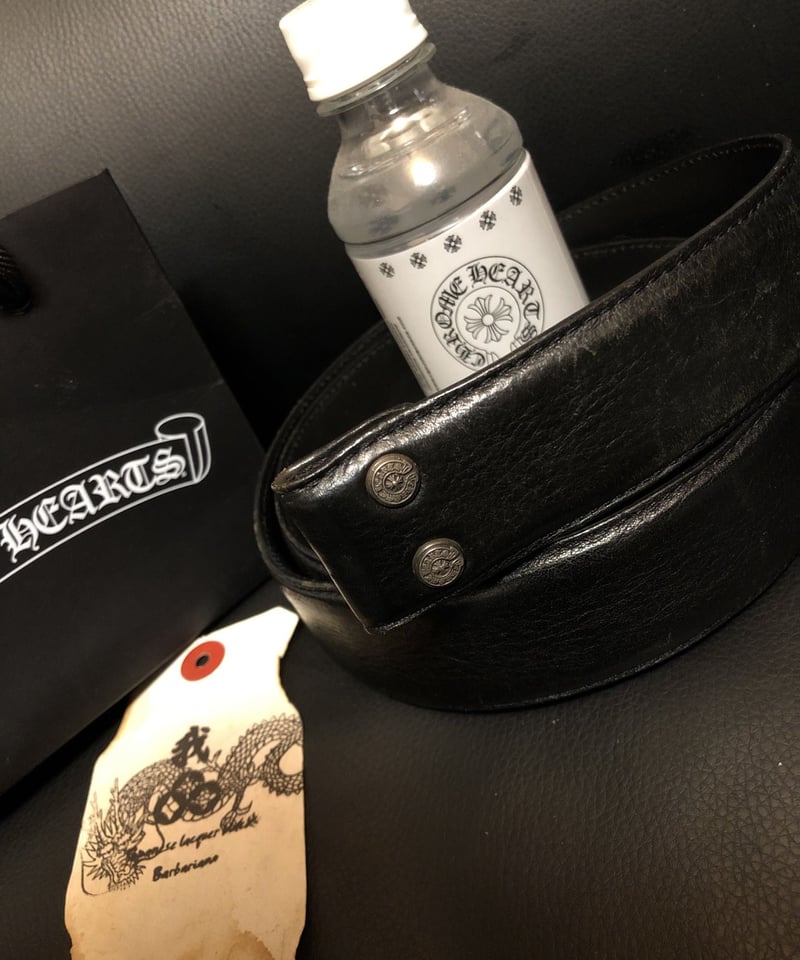 帝王クロムハーツレザーベルト〉Chrome Hearts LEATHER BELT 1.5
