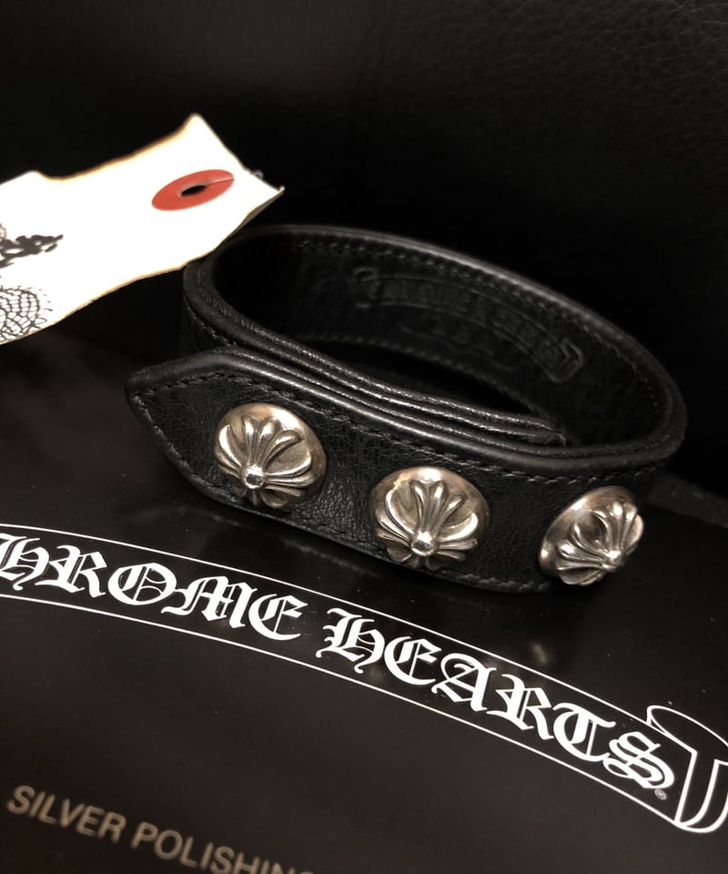 帝王クロムハーツ普遍的人気レザーブレスレット〉Chrome Hearts