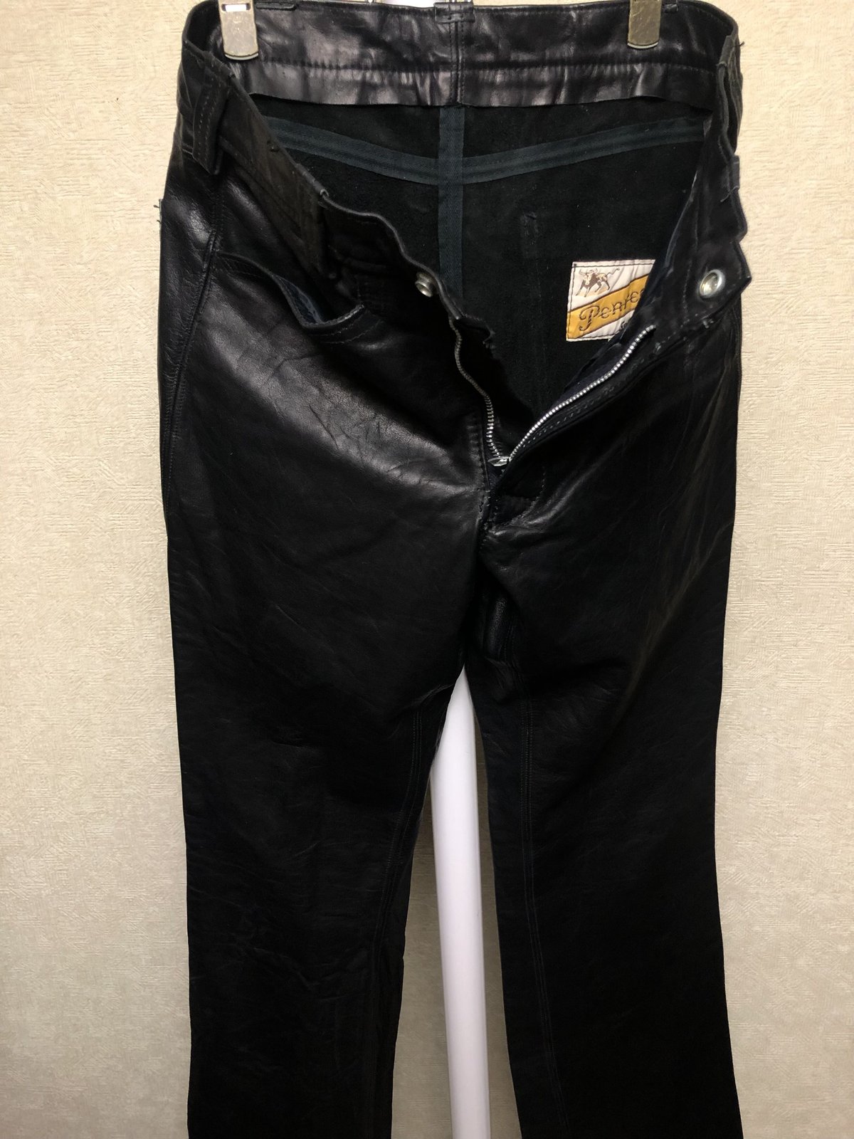 超目玉希少牛タグSchottレザーパンツ》U.S.A.製Schott 希少牛タグ後期 