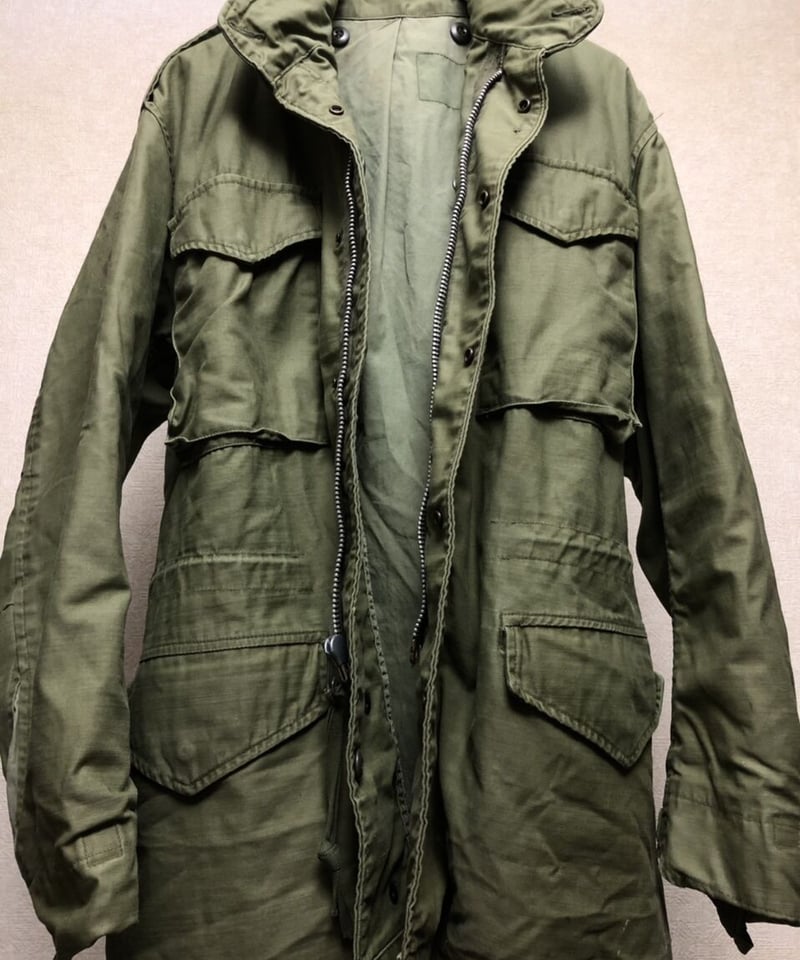 米軍枯渇アルミジッパー黄金サイズ〉米軍実物M-65フィールドジャケット