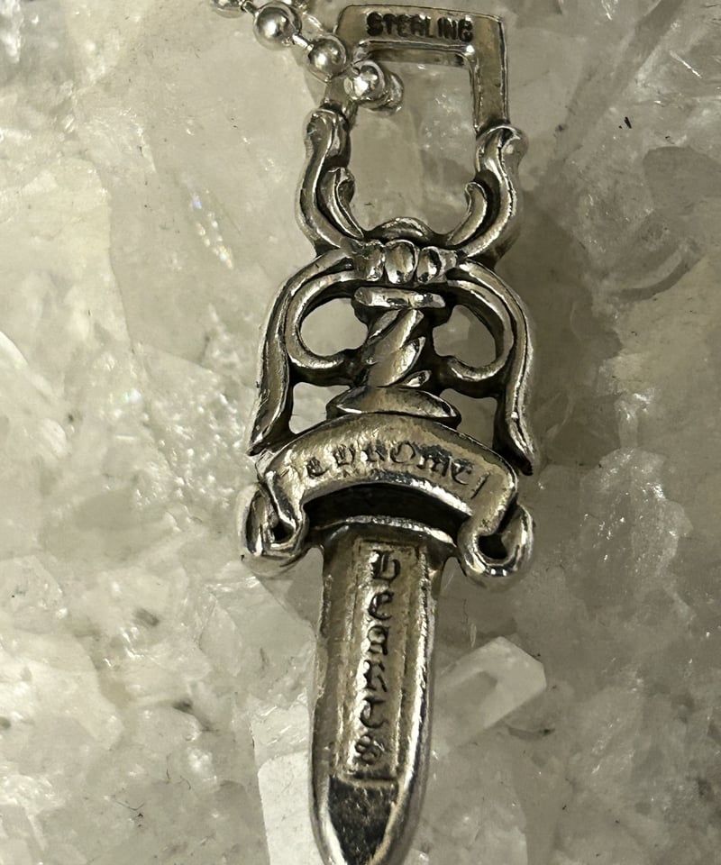希少アイテム　クロムハーツ　#10 ダガーペンダント＋プレーンベイル　セット CHROME HEARTS クロムハーツ（原本無） #10 ダガー ペンダント