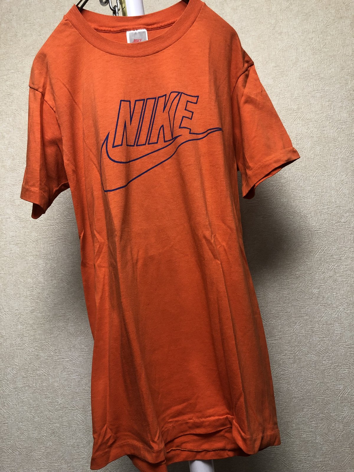ツートン! 80s NIKE オレンジタグTシャツ赤✕白 ビンテージスウォッシュ ツートン! 80s NIKE オレンジタグTシャツ赤✕白 ビンテージス