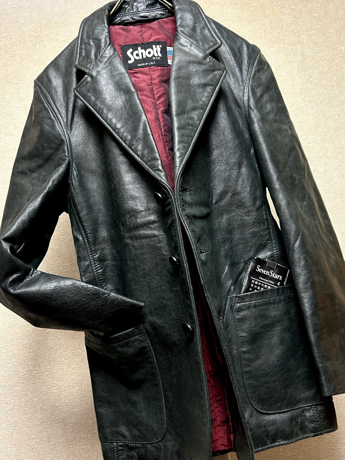 定価20万超】 90s レザー×ウールジャケットデッドストック至高の逸品