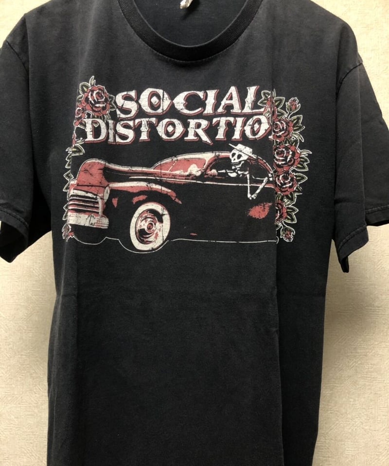 ナインティーズROCK Tee〉90年代MEXICO製〔アメ車 × 髑髏 ナインティーズROCK Tee〉90年代MEXICO製〔アメ車 × 髑髏