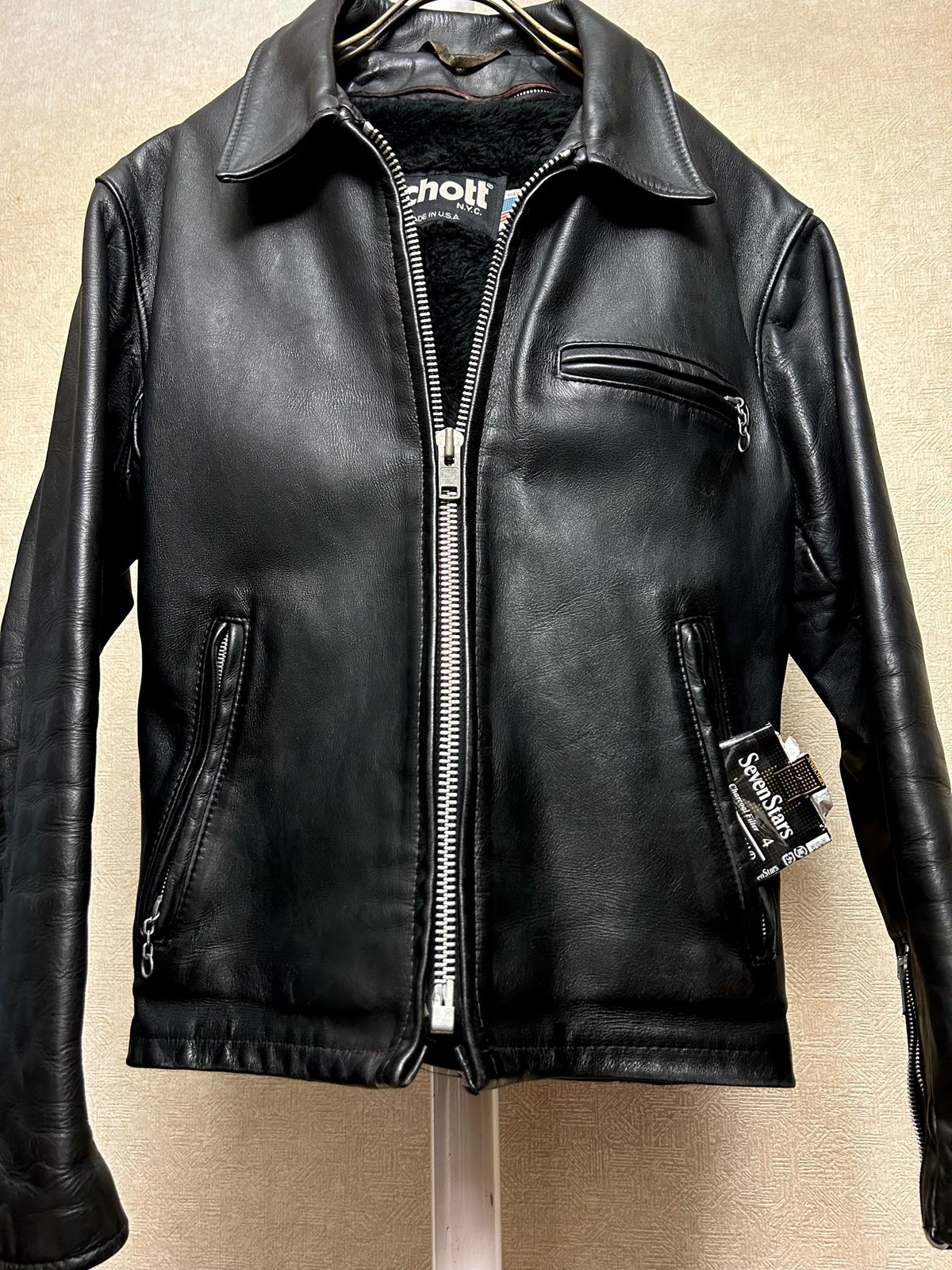 美品✨schott 103US レザートラッカージャケット ライダース 38 黒 