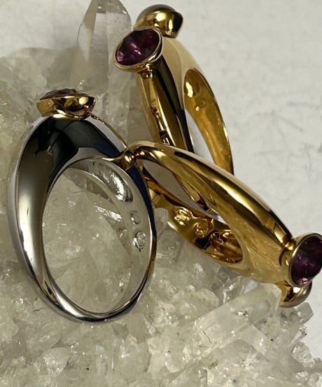 〈アーカイブSWAROVSKI JEWELRY〉 2000年代初期SWAROVSKI JEWELRYリング黄金サイズ17号3点セットBOX付きオールドランク極上美品スペシャルプライス
