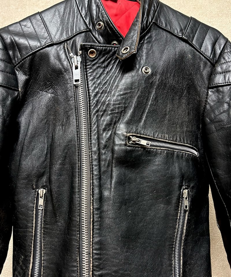 vintage uk製ライダースジャケットシープレザーモンザ
