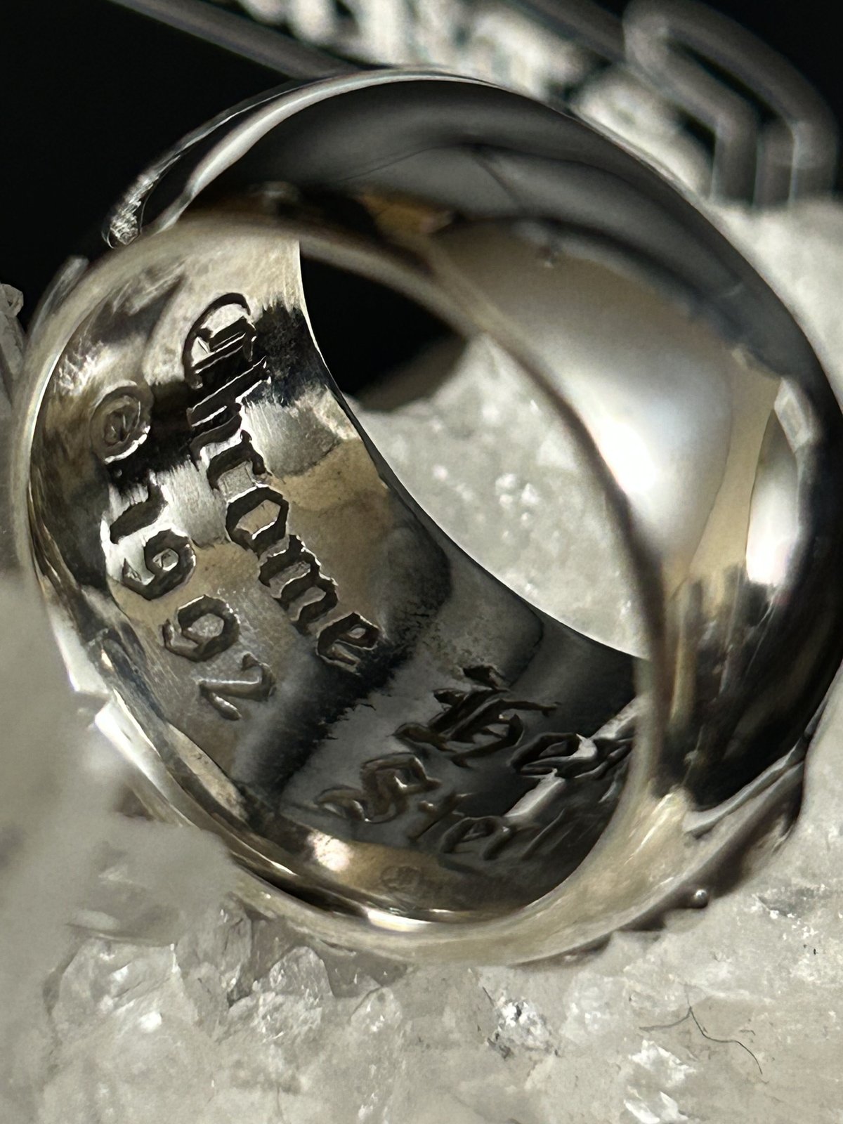 帝王クロムハーツフラッグシップモチーフ普遍的人気リング〉Chrome