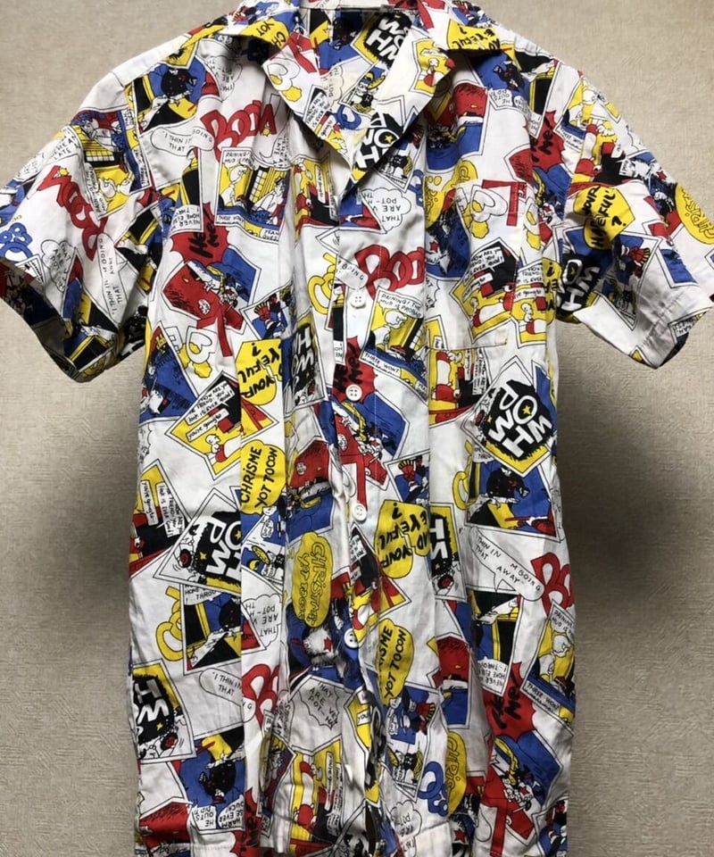 90&#39;s CANDY HOUSE  日本製　ジョッキー柄　オープンカラーシャツ KENZO ケンゾー 90s ビンテージ デザインシャツ 柄シャツ