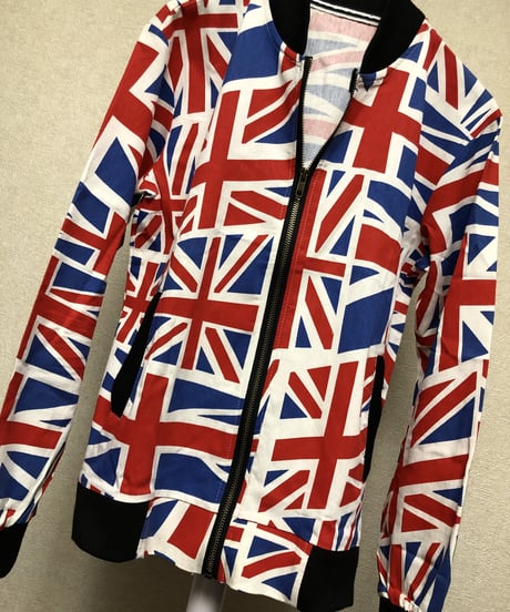 〈オールド年代パンキッシュクラフトDRIZZLER〉90年代クラフトユニオンジャックDRIZZLER JACKETオールド年代ランク極上美品スペシャルプライス