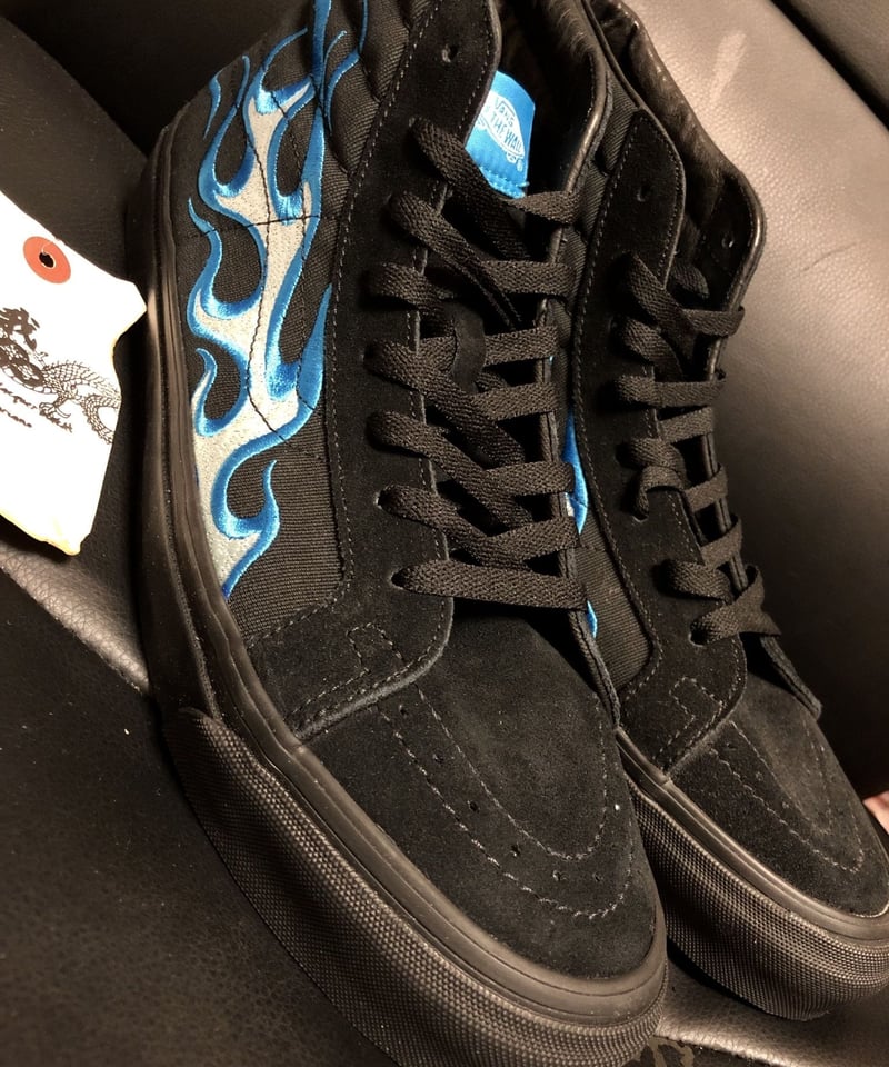 Vans blue flames cheap