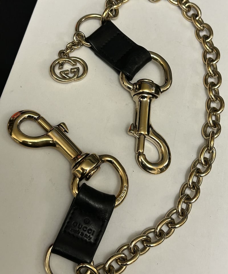 GUCCI ITALY製 金色 ゴールド メタル ウォレットチェーン GUCCI ITALY製 金色 ゴールド メタル ウォレットチェーン