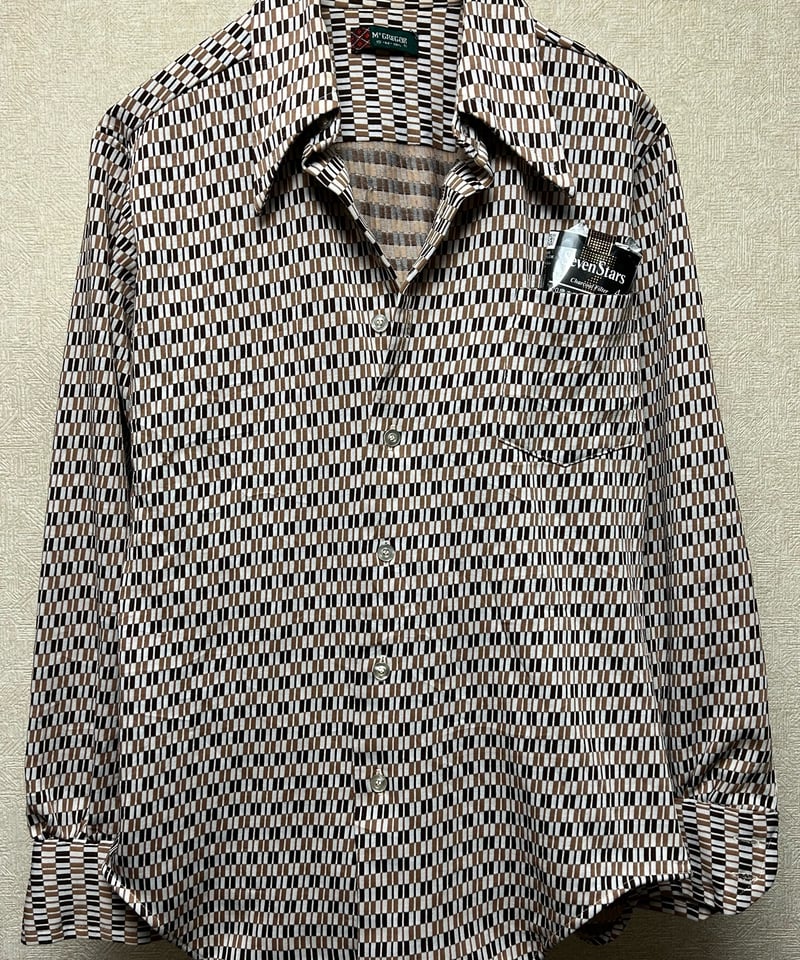 セブンティーズタグMcGREGOR〉70年代タグMcGREGOR総柄ポリエステル