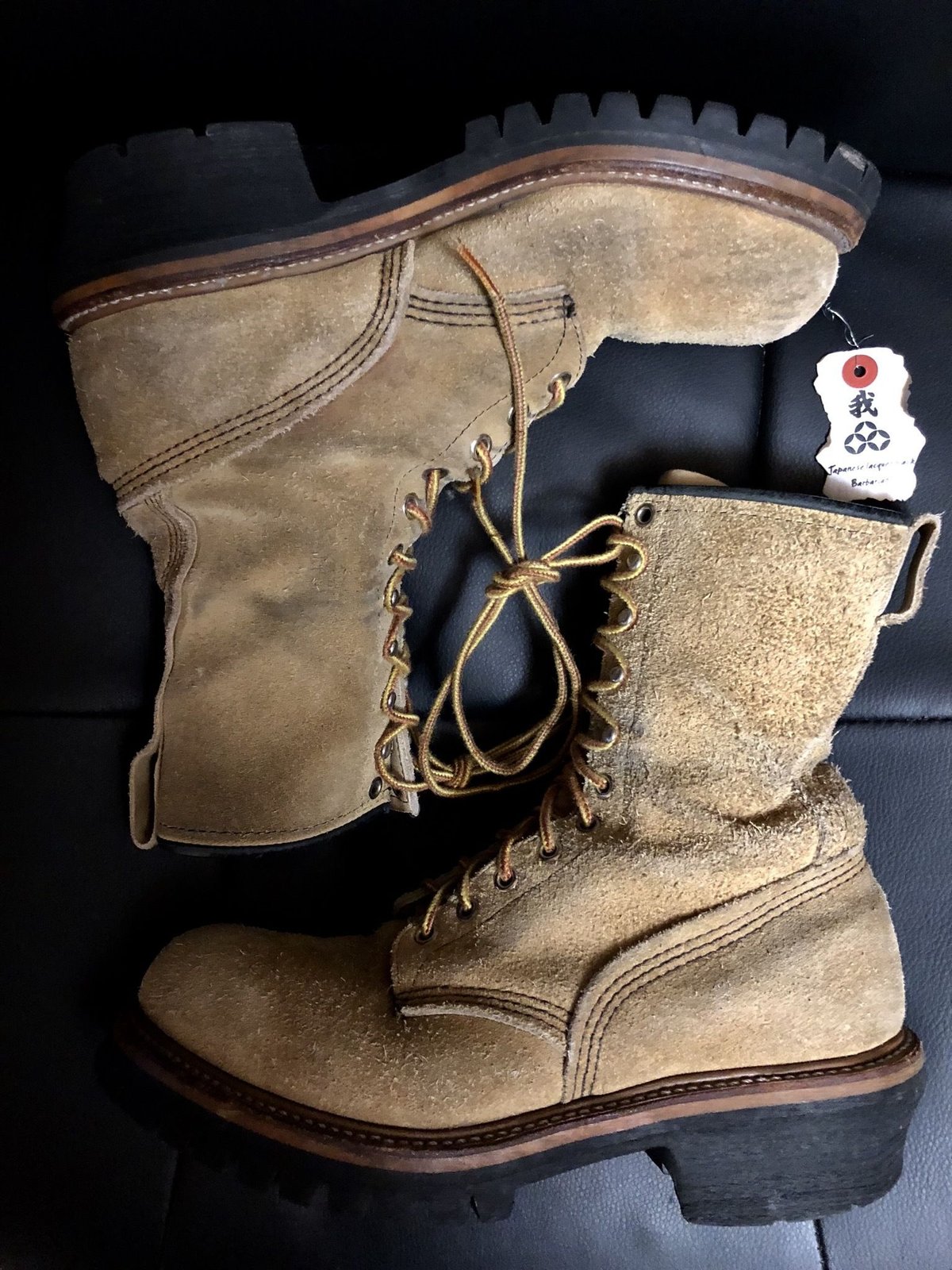 〈枯渇U.S.ラフアウトレザーPT91〉90年代U.S.A.製RED WING RW 