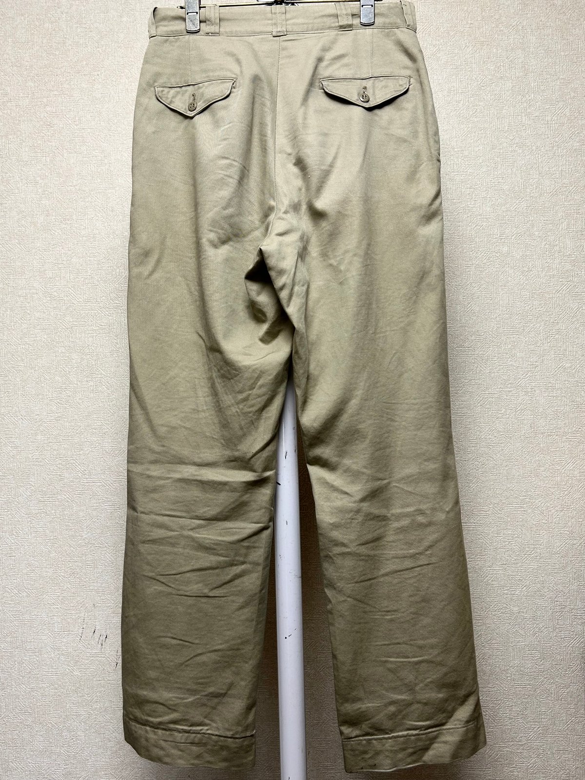 美品　米軍実物　U.S.M.C. 69年製　アルミジッパー　チノパン　w31 米軍実物U.S.M.C.68年製アルミジッパーチノトラウザーズ〉米軍実物海