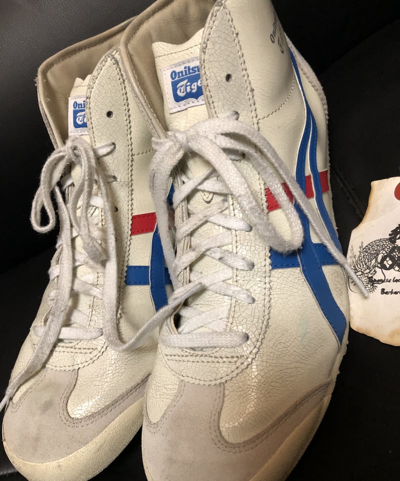 クラック加工オニツカタイガー〉Onitsuka Tiger MEXICO Mid Runne...