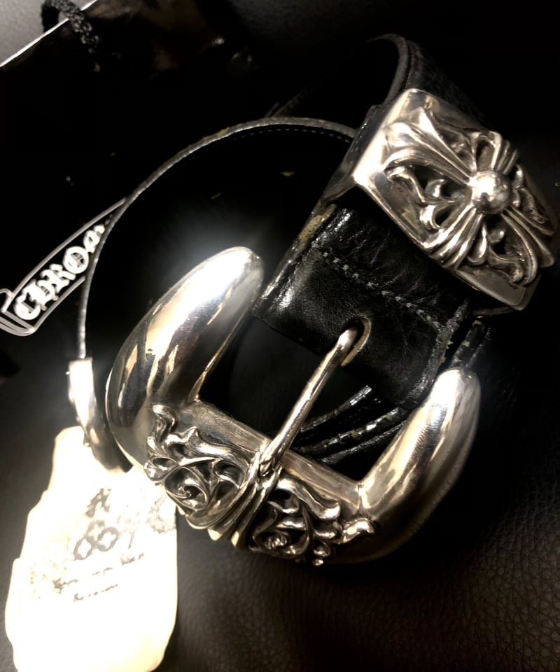 クロムハーツ　クラシック3PCレザーベルト　34 CHROME HEARTS 34ベルト CHROME HEARTS クロムハーツ クラシック3PC