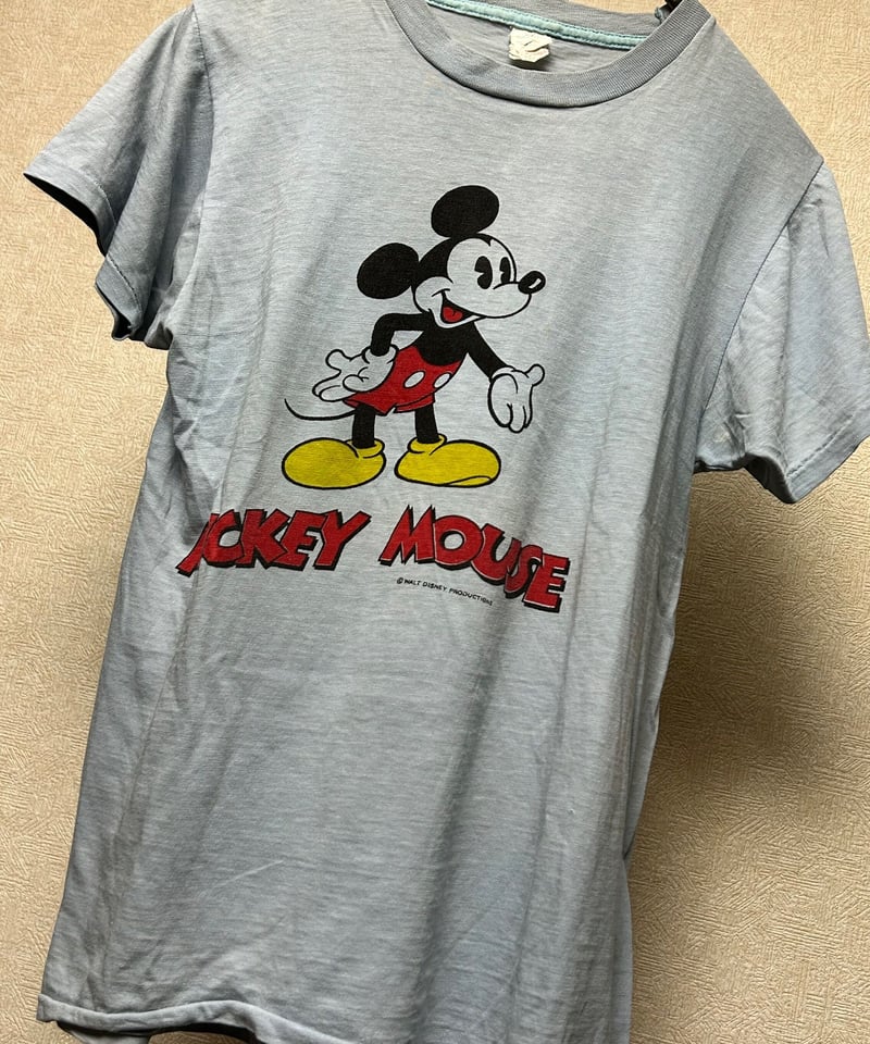 90S ディズニー ミッキーマウス 後ろ姿 両面プリント Tシャツ USA製