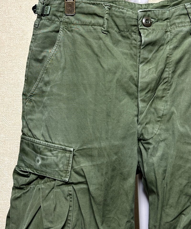 米軍　ジャングルファティーグ　ノンリップ　パンツ　ショーツ　カーゴパンツ 60's U.S.ARMY ジャングルファティーグパンツ ノンリップ 3rd