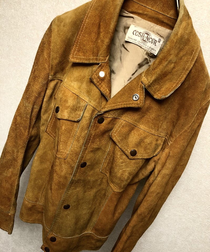 セブンティーズCANADA希少起毛スウェードレザー〉70,s CANADA製希少