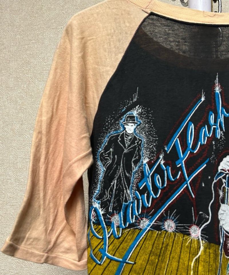 80,s U.S.A.製希少プリントレアヴィンテージラグランバンTee〉80年代