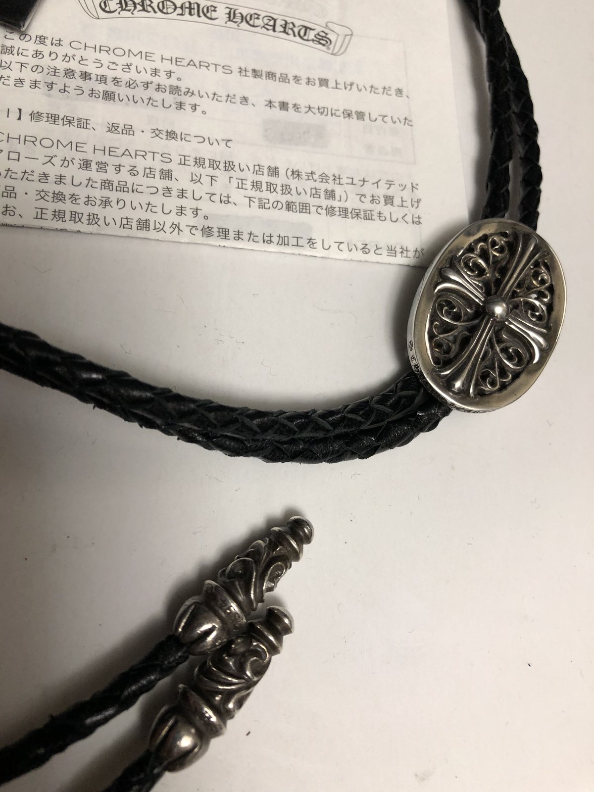 CHROME HEARTS クラシックオーバルクロス ヘアゴム インボイス