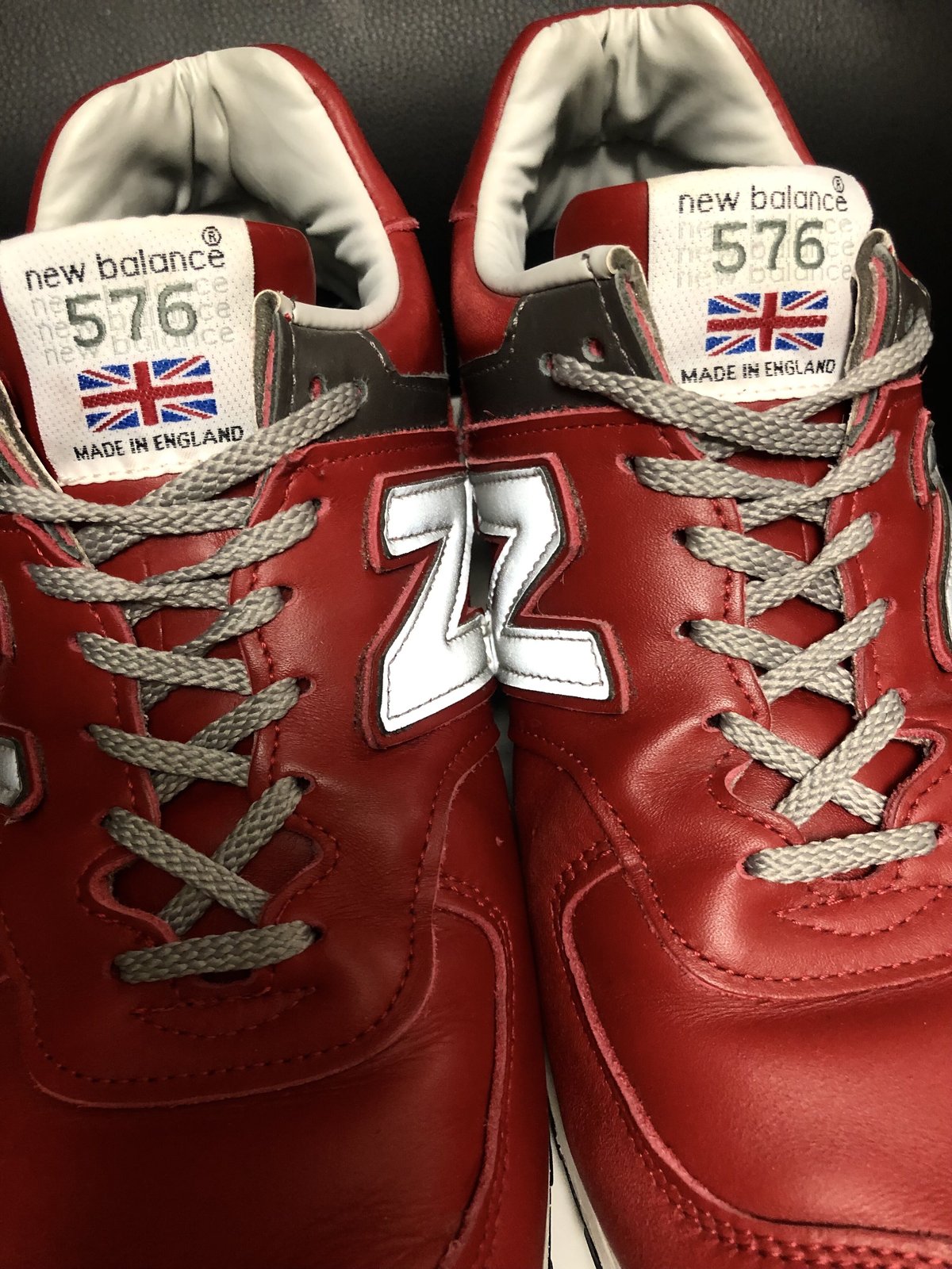 ニューバランス M 576 UK RED 赤レザースニーカー 27cm - スニーカー ニューバランス M 576 UK RED 赤レザースニーカー 27cm - スニーカー